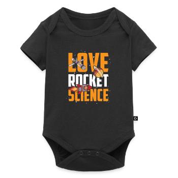 Amour Fusée Science Univers Ingénieur Aérospatial - Body à manches courtes Premium Bébé - noir - Devant