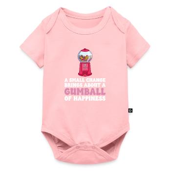 A Small Change Brings About A Gumball Of Happiness - Baby Premium short-sleeve bodysuit - rose - Front