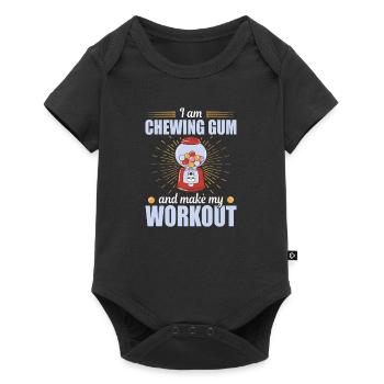 Chewing Gum And Make My Workout Kaugummi - Baby Premium short-sleeve bodysuit - black - Front