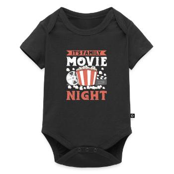 Popcorn Family Movie Night Pop-Corn Movie Night - Baby Premium short-sleeve bodysuit - black - Front