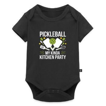 Pickleball Lover Ball Sport Kitchen Ball - Baby Premium short-sleeve bodysuit - black - Front
