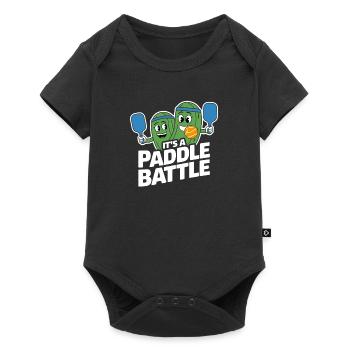 Joueur de pickleball Dinkball Paddle Cucumber Design - Body à manches courtes Premium Bébé - noir - Devant