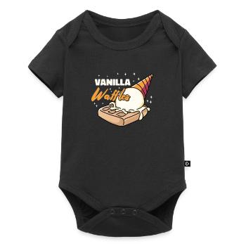 Vanilla Waffles Syrup Breakfast Waffles - Baby Premium short-sleeve bodysuit - black - Front