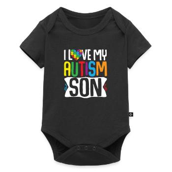 Cadeau de sensibilisation à l’autisme Parents Fils - Body à manches courtes Premium Bébé - noir - Devant