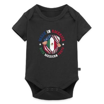 Made In America With Mexican Parts - Baby Premium short-sleeve bodysuit - black - Front