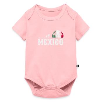 Mexique Rétro Amérique latine Drapeau mexicain - Body à manches courtes Premium Bébé - rose - Devant
