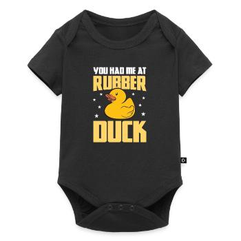 You Had Me At Rubber Duck - Gummientchen Enten - Baby Premium Kurzarmbody - Schwarz - Vorne