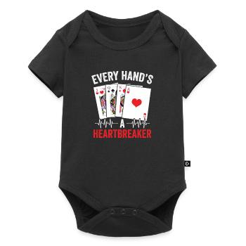 Binochle Heartbeat Pinochle Heartbeat Benoggel - Baby Premium short-sleeve bodysuit - black - Front