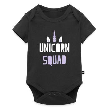 équipe de licorne - Body à manches courtes Premium Bébé - noir - Devant