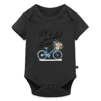 Life is a beautiful ride - Baby Premium short-sleeve bodysuit - black - Front