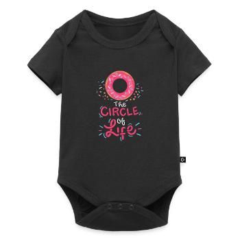 The circle of life Donut saying Gift Pink - Baby Premium short-sleeve bodysuit - black - Front