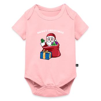 merry xmas - Body à manches courtes Premium Bébé - rose - Devant