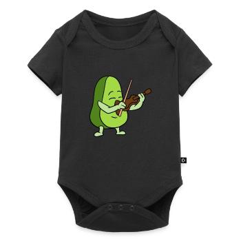 Avocado Playing The Violin - Baby Premium short-sleeve bodysuit - black - Front