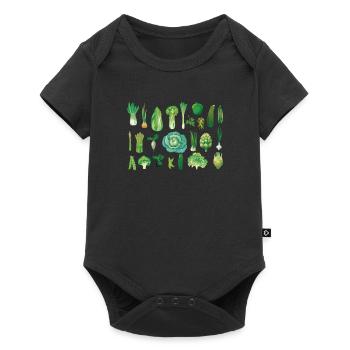 All Kinds Of Green Vegetables - Baby Premium short-sleeve bodysuit - black - Front
