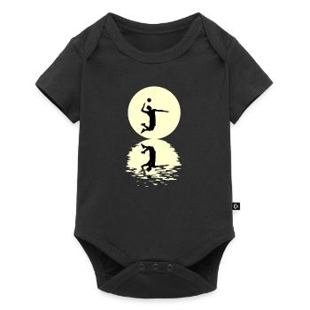 Moon Volleyball T-Shirt - Baby Premium Kurzarmbody - Schwarz - Vorne