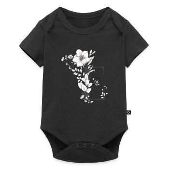 Letter E - Baby Premium short-sleeve bodysuit - black - Front