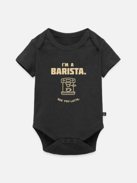 barista kaffee cafe espresso cappuccino wach italy - Baby Premium Kurzarmbody - Schwarz