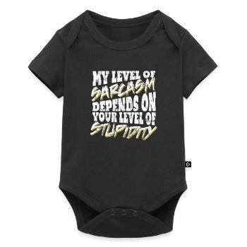 sarcasm - Baby Premium short-sleeve bodysuit - black - Front