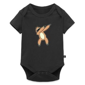 Funny Dabbing Sloth Animal Lazy Friends Gift - Baby Premium short-sleeve bodysuit - black - Front