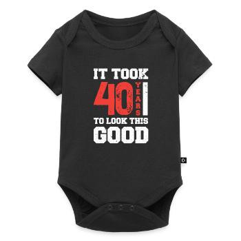 40 Years - Baby Premium Kurzarmbody - Schwarz - Vorne