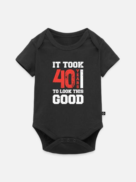 40 Years - Baby Premium Kurzarmbody - Schwarz