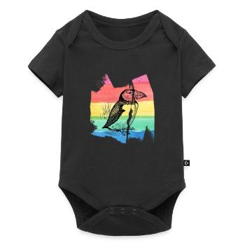 Puffin Puffin Parrot Diver T Shirt - Body à manches courtes Premium Bébé - noir - Devant