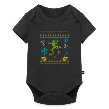 Chandail de Noël personnalisé Chemise Pet Frog - Body à manches courtes Premium Bébé - noir - Devant