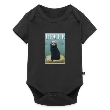 Chien chihuahua magazine de mode - Body à manches courtes Premium Bébé - noir - Devant