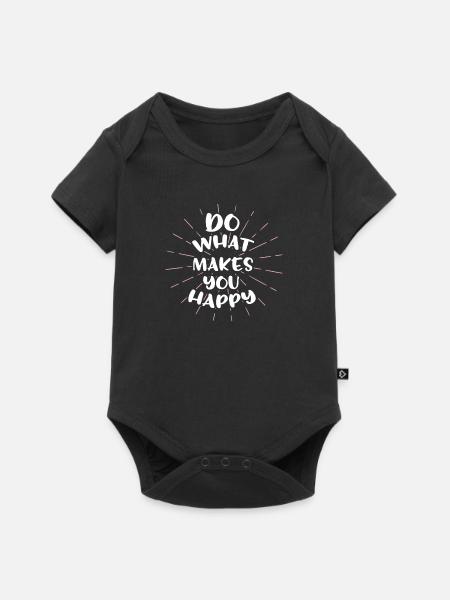 Do What Makes You Happy - Baby Premium Kurzarmbody - Schwarz