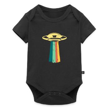 Ufo Alien Vintage Invasion Movie Nerd Geek Gift - Baby Premium short-sleeve bodysuit - black - Front