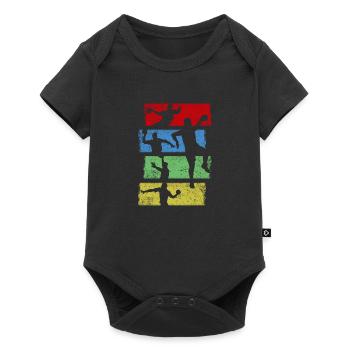 Cadeau de passe-temps sportif sportif d'équipe de handball - Body à manches courtes Premium Bébé - noir - Devant