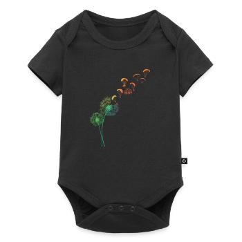 Dandelion Gleitschirm - Baby Premium Kurzarmbody - Schwarz - Vorne