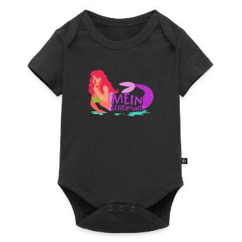 Meerjungfrau Geheimnis Lustig Geschenk - Baby Premium Kurzarmbody - Schwarz - Vorne