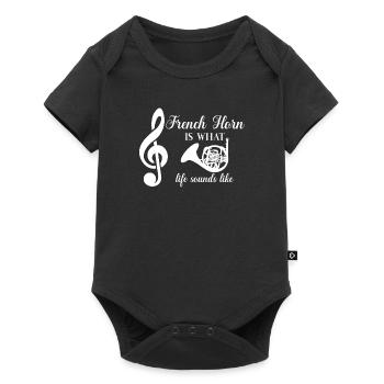 Cor français - Cor français - Hornist - Clef - Body à manches courtes Premium Bébé - noir - Devant