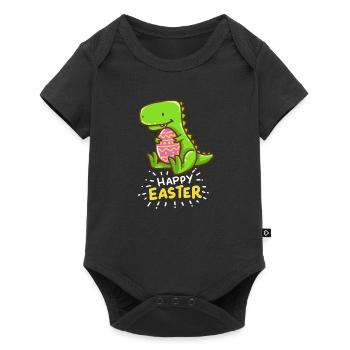 T-Rex - Easter - Happy Easter - Gift - Easter Eggs - Baby Premium short-sleeve bodysuit - black - Front