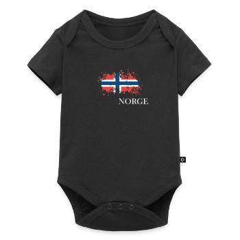 Drapeau Norvège Vintage Vintage - Body à manches courtes Premium Bébé - noir - Devant