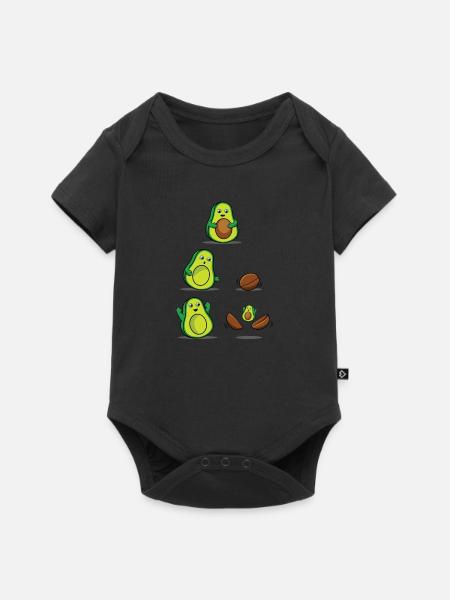 Avocado Mom for Pregnancy Mamacado Lovers - Baby Premium Kurzarmbody - Schwarz