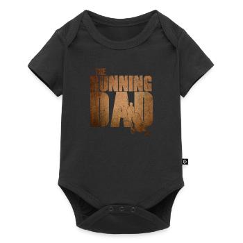 Joggen Laufen Marathon Vatertag Vater Dad Geschenk - Baby Premium Kurzarmbody - Schwarz - Vorne