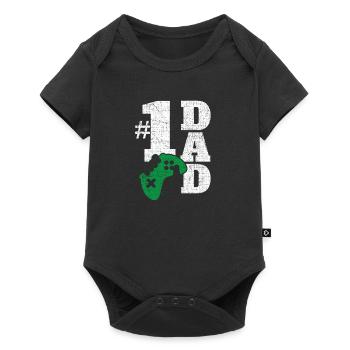 Number 1 Dad Gamer - Baby Premium short-sleeve bodysuit - black - Front