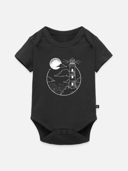 Lighthouse coast lake sea - Baby Premium short-sleeve bodysuit - black