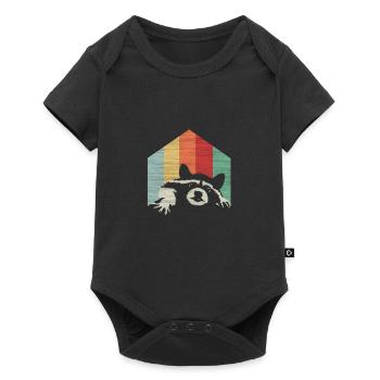 racoon - Baby Premium short-sleeve bodysuit - black - Front
