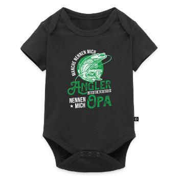 Angler Opa - Baby Premium Kurzarmbody - Schwarz - Vorne