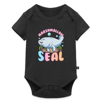 Cute & Funny Manatees The Marshmallow Seal Ocean - Baby Premium short-sleeve bodysuit - black - Front