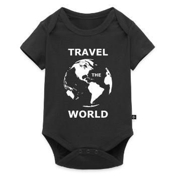 Voyage dans le monde voyage vacances voyage vacances d'été - Body à manches courtes Premium Bébé - noir - Devant