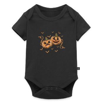 Theater Masks Pumpkin Halloween actor - Baby Premium short-sleeve bodysuit - black - Front