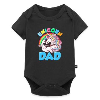 Awesome Unicorn Dad Cool Unicorn Dads - Baby Premium short-sleeve bodysuit - black - Front
