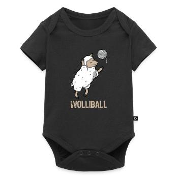 Wolliball Schaf stricken geschenk volleyball - Baby Premium Kurzarmbody - Schwarz - Vorne