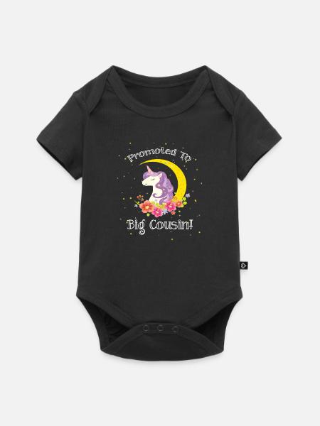 Großer Cousin - Baby Premium Kurzarmbody - Schwarz
