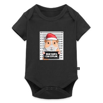 Guinea Pig Christmas Vebrecherfoto Pet - Baby Premium short-sleeve bodysuit - black - Front