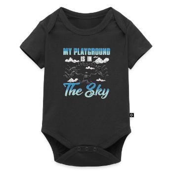 Cute & Funny My Playground Is In The Sky Skydiving - Baby Premium short-sleeve bodysuit - black - Front